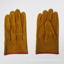 Pulgar recto de cuero completo TIG Welding Glove-9967. Dios